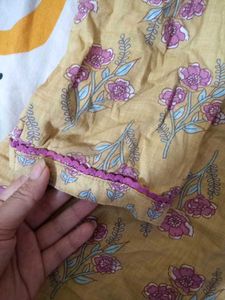 Yellow Floral Print Kurta 🪷✨