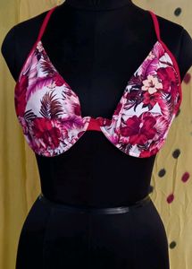 Tropical Floral Bikini Top