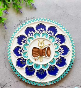 Krishna Flute And Shiva Art Wall Hanging