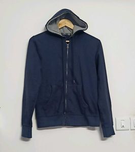 Men's Navy Blue Zip-Up Hoodie