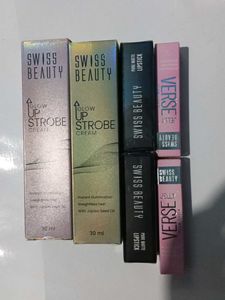 Swiss Beauty Glow Up Strobe Cream & Lipsticks