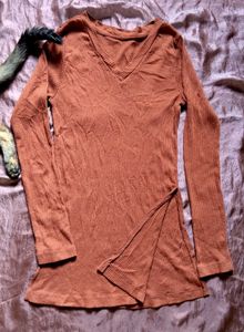 BROWN matching Ribbed Co-ord Set