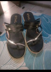 unused Sparkling Black Block Heels