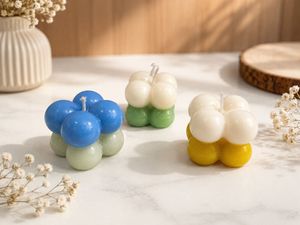 Unique Bubble Candles Set