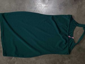 Elegant Green Halter Neck Dress