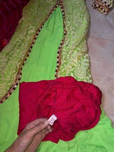 Elegant Neon green Embroidered Kurta Set