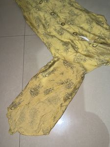 Yellow Floral Print Blouse