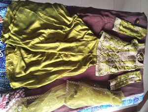 Mehendi Peplum Style Sharara / flapper