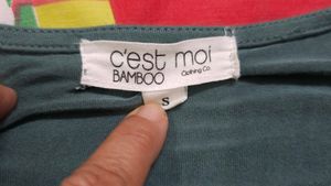 C'est Moi Bamboo V-Neck Drawstring Romper