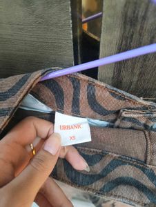 Brown Wave Pattern Pants