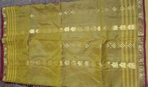 at 1 place 10 cm torn Elegant Mustard &amp; Brown Stri