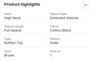 Brown High Neck Ruched Top 🤎✨