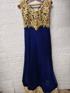 Elegant Blue Anarkali Suit