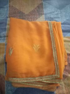 Light Wright Saree With Embroidery