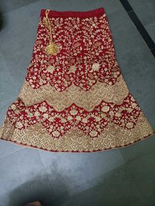 Elegant Red Embroidered Lehenga Choli
