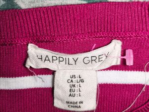 Pink &amp; White Striped Long Sleeve Top