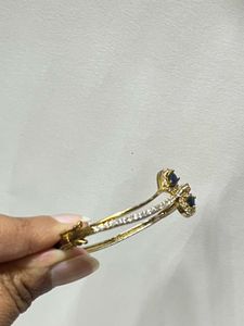 Elegant CZ and Sapphire Bangle