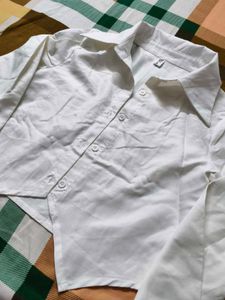 white crop shirt