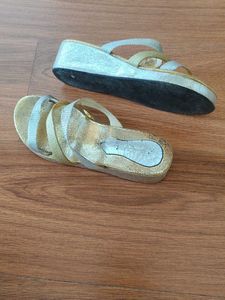 Sparkling Gold &amp; Silver platform heels