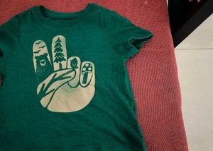 Green Graphic Print T-Shirt