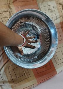 Big hammered aluminium handi 25.5 cm