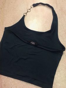 Stylish Ring Detail Crop Top