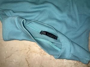 Aqua Ribbed Tank Top
