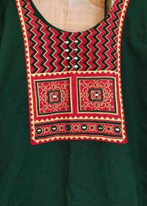 Bottle Green Kurti (Bust 34)
