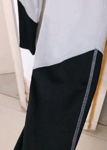 Grey Black Jeggings With Pocket