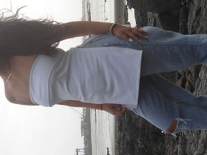 White Strapless Top with Side Zipper