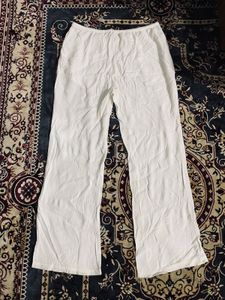 White Palzzo Drawstring Pant
