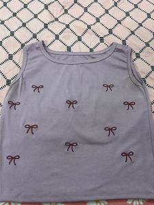 Cute Lilac Bow Tank Top