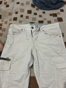 Men's Beige Cargo Pants