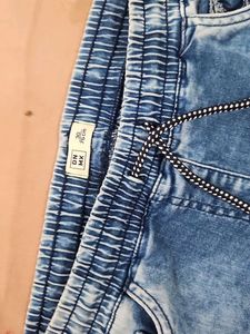 Acid Wash Denim Joggers