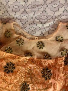 Beautiful Peach Lehenga Choli Set
