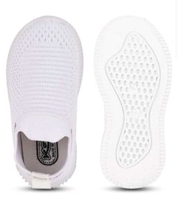 Unisex Kids White Slip-On Sneakers