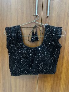 Sequined Black Blouse