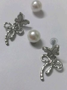 🎀Cute Butterfly Bow Pearl Earrings🎀