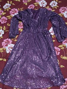 Sparkling Purple Sequin Dress