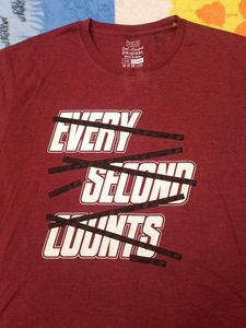 Maroon Graphic Print T-Shirt