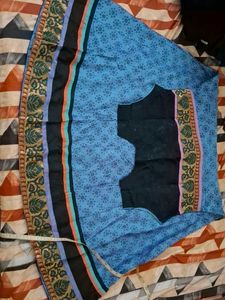 Blue Printed Anarkali Kurta