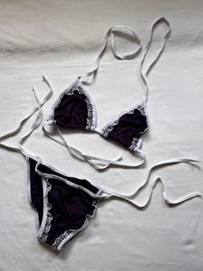 Purple Lace Bikini Set