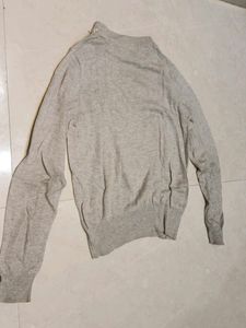Gray Pearl Embellished Sweater