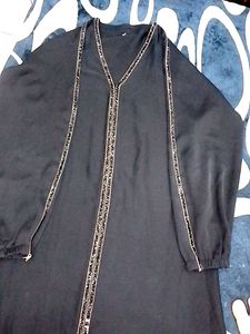 Elegant Black Embroidered Ethnic Gown