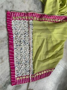Green Lehenga&amp; designer Dupatta