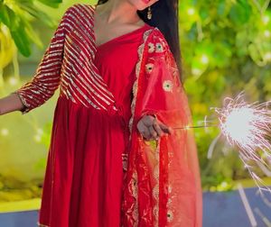Elegant Red Kurta Set with Dupatta