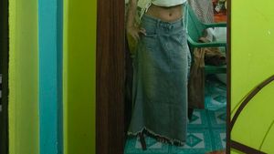 Denim Maxi Skirt