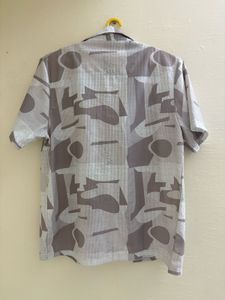 Retro Abstract Print Short Sleeve Shirt