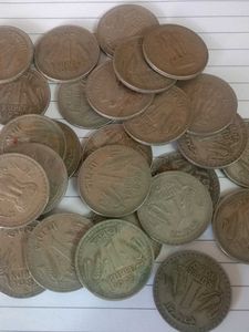 Vintage Indian Rupee Coins