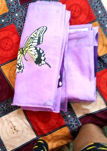 Bombay Dyeing Purple Designed King Size Double Bed